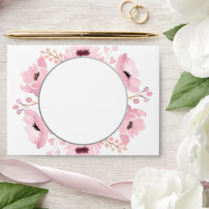 Spring Pinks Watercolor Floral Wedding Collection Envelope