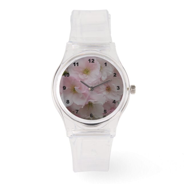 Spring Pinky Sporty Pink Silicon Wrist Watch (Front)