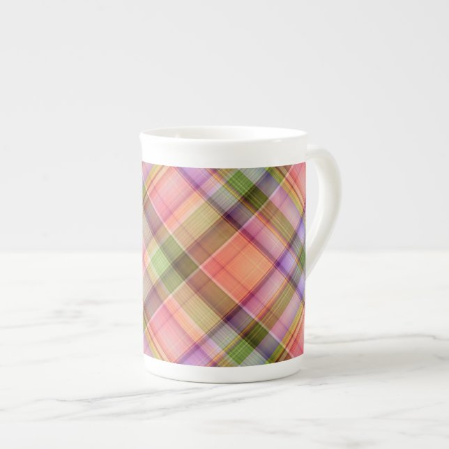 Spring Plaid Espresso Mug (Front Right)