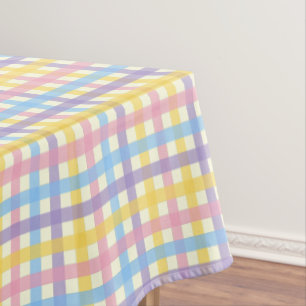 Spring Plaid in Garden Easter Tablecloth