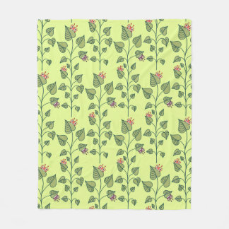 Spring Plant Cute Green Nature Lover Fleece Blanket