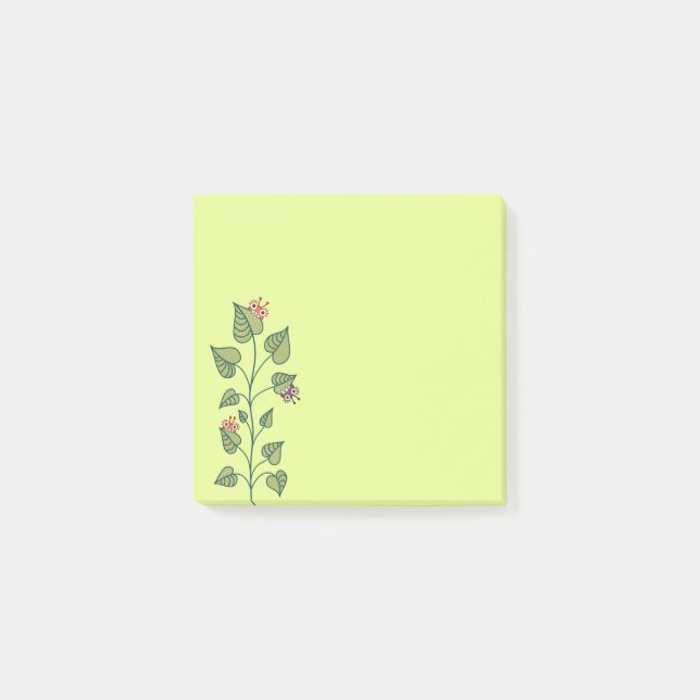 Spring Plant Cute Green Nature Lover Post-it Notes (Front)