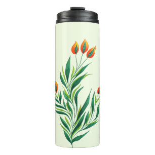 Spring Plant Drawing Abstract Botanical Art Thermal Tumbler