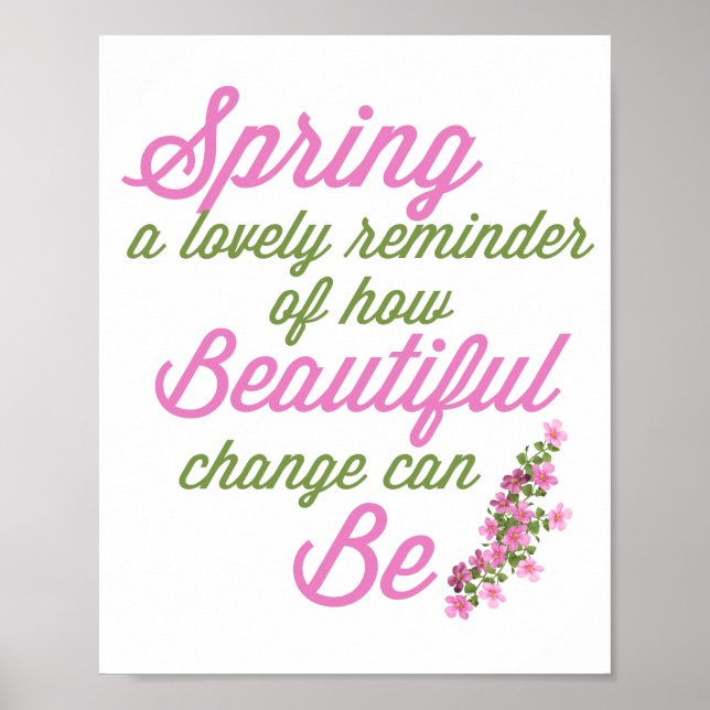 Spring Poem // Spring Flowers Poster (Front)