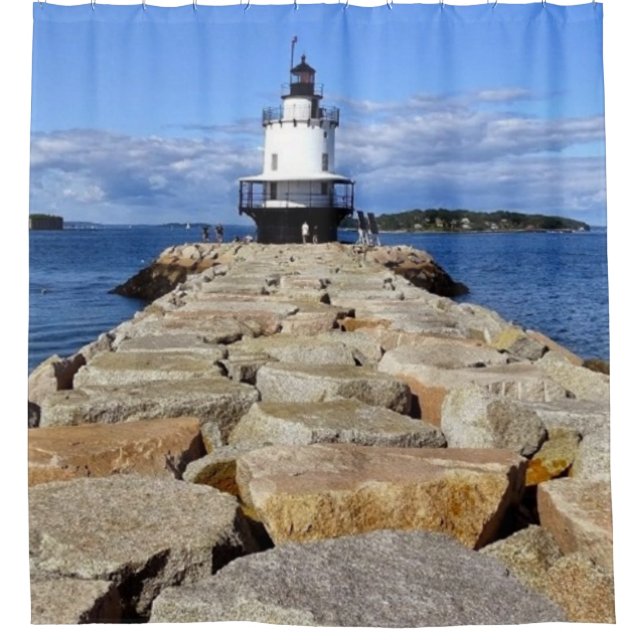 Spring Point Ledge Light Shower Curtain (Front)