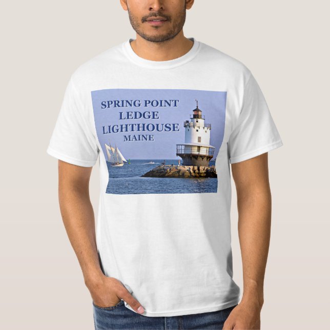 Spring Point Ledge Lighthouse, Maine T-Shirt (Front)