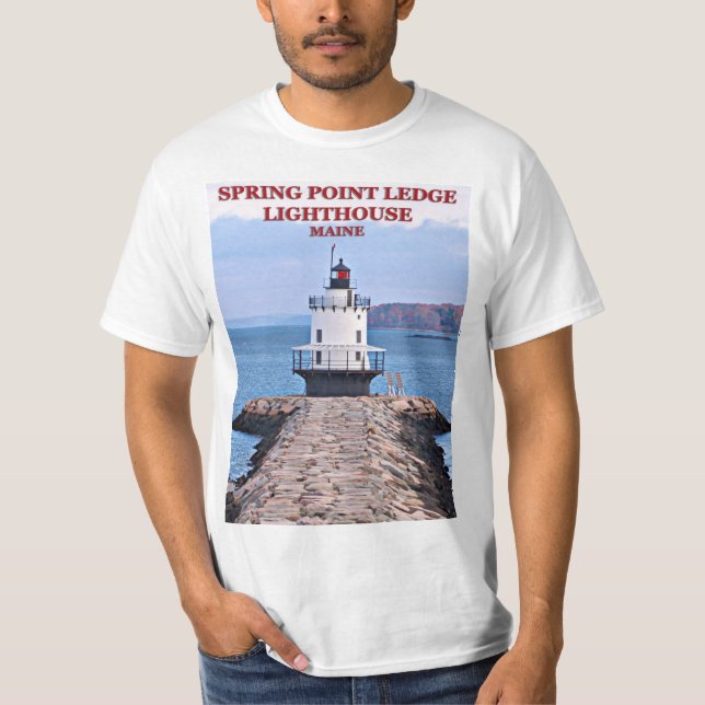 Spring Point Ledge Lighthouse, Maine T-Shirt (Front)