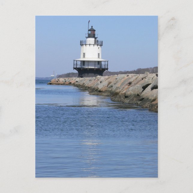 Spring Point Ledge Lighthouse-New England Postcard (Front)
