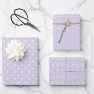 Spring Polka Dots Classic | Dusty Lavender Wrapping Paper Sheet