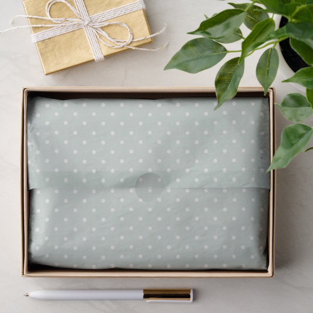 Spring Polka Dots Classic | Muted Sage Tissue Paper (Gift)