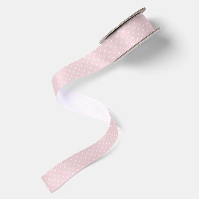 Spring Polka Dots Classic | Soft Blush Satin Ribbon (Front+Back)