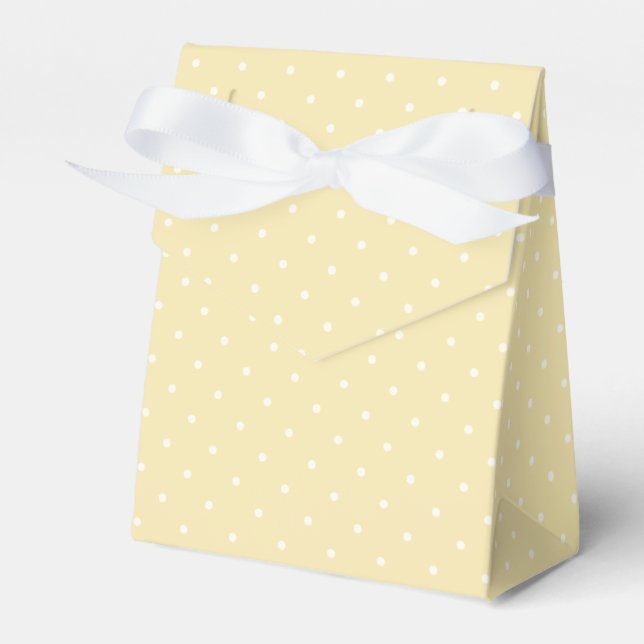 Spring Polka Dots Micro | Buttercream Favour Box (Front Side)