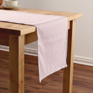 Spring Polka Dots Micro   Soft Blush Short Table Runner