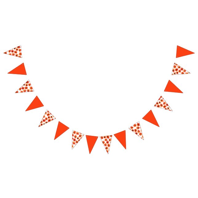 Spring poppy flowers Wedding Decor Bunting (All)
