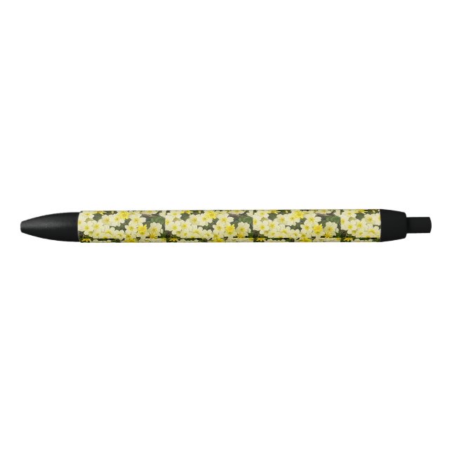 Spring Primroses  Black Ink Pen (Front)