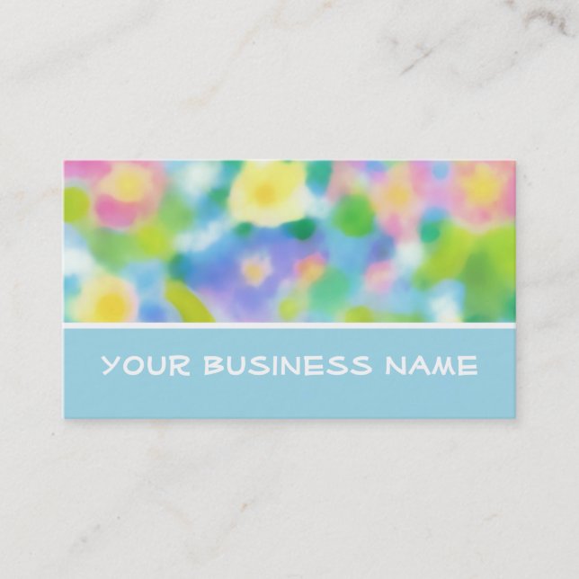Spring Primroses Business Card to Customise (Front)
