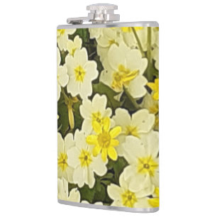 Spring Primroses Hip Flask