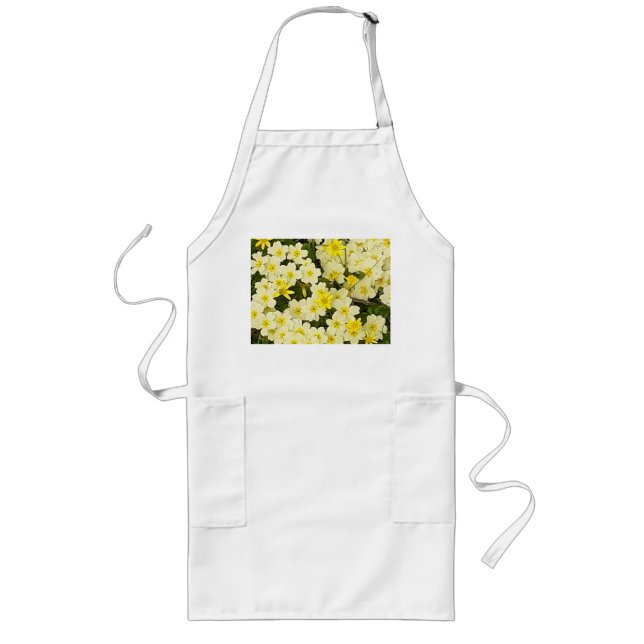 Spring Primroses  Long Apron (Front)