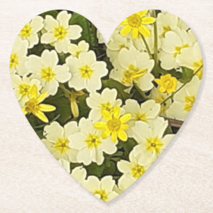 Spring Primroses Paper Coaster
