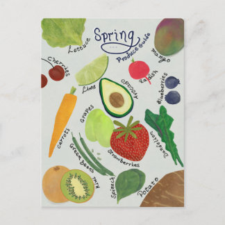 Spring Produce Guide  Postcard