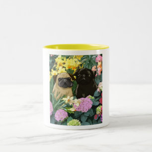 Spring Pugs Mug - Awesome Pug Design