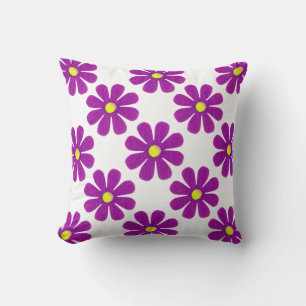 Spring purple flowers cushion