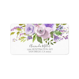 Spring Purple Lavender Return Address Label