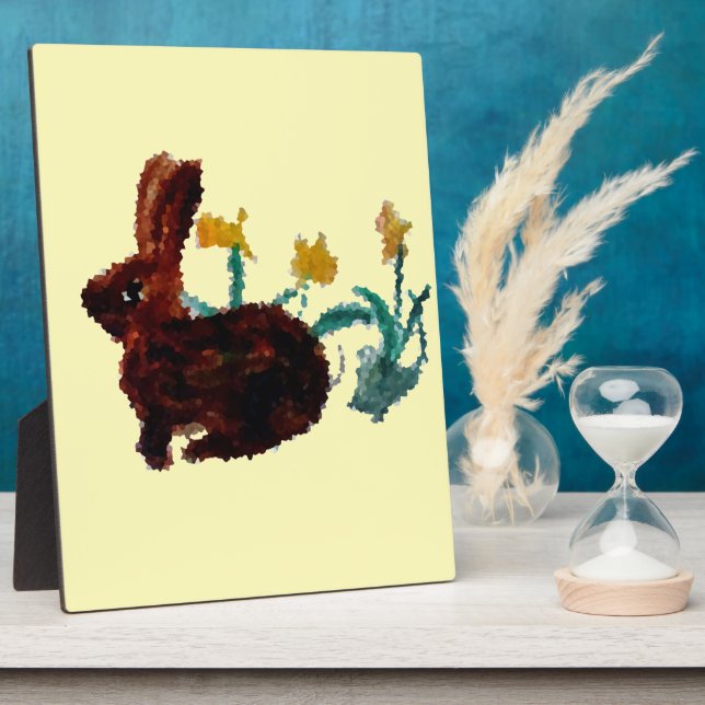Spring Rabbit Daffodil Plaque (Side)