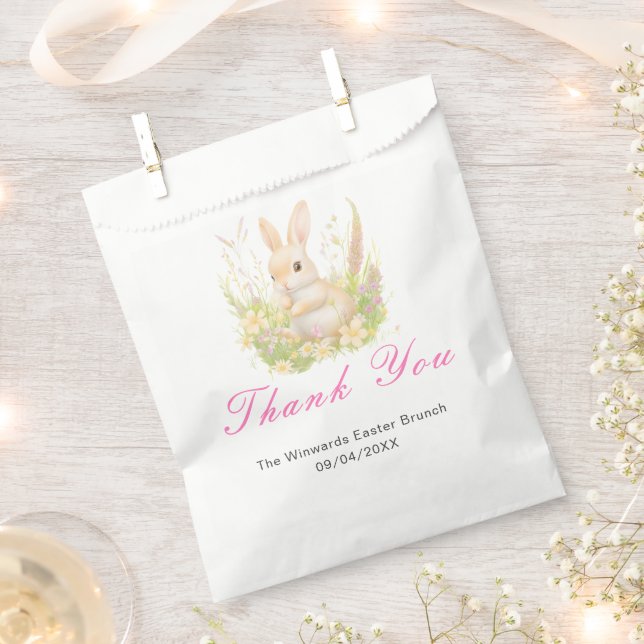 Spring Rabbit Easter Brunch Favour Bags (Clipped)