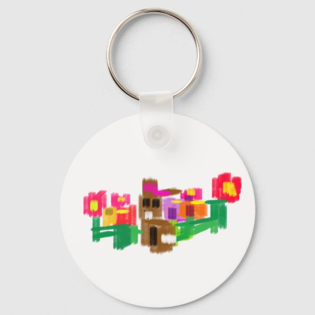Spring Rabbit Key Ring (Front)