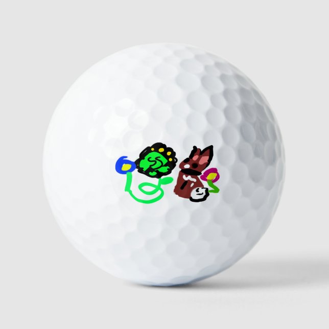 Spring Rabbit love  Golf Balls (Front)