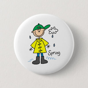 Spring Rain 6 Cm Round Badge