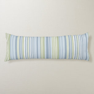 Spring Rain and Tropical Blue Stripes Body Cushion