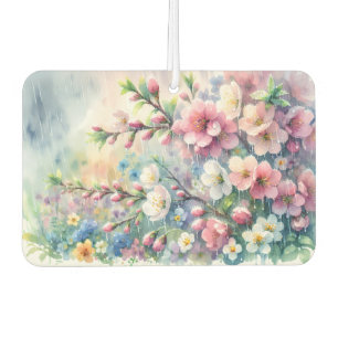 Spring Rain Blossom Watercolor Cottagecore Car Air Freshener