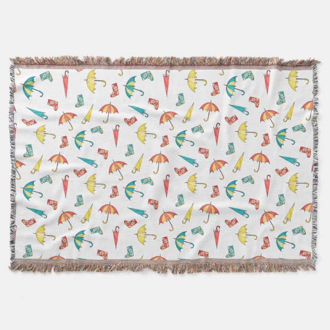 Spring Rain I Throw Blanket (Front)