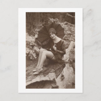 Spring rain postcard