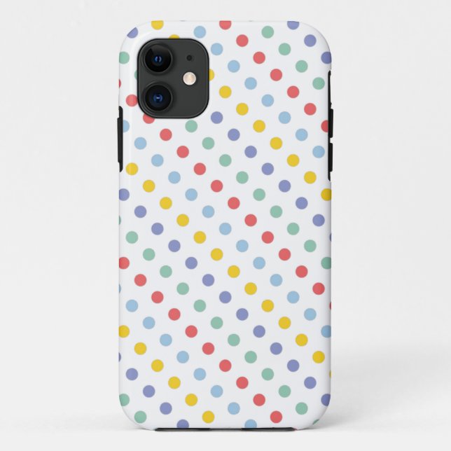 Spring Rainbow Polka Dot Pattern Case-Mate iPhone Case (Back)
