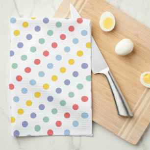 Spring Rainbow Polka Dot Pattern Towel