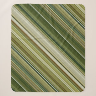 Spring Rains Cream, Tan, and Olive Green Plaid Sherpa Blanket