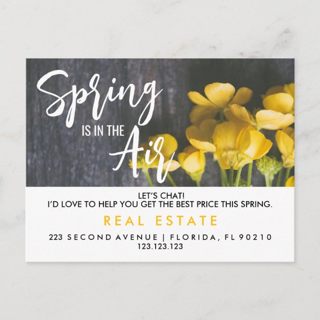 Spring Real Estate Marketing Postcard | Custom Age (Front)