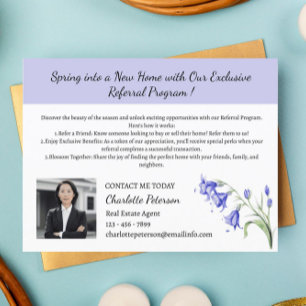 Spring Real Estate Referral  Postcard
