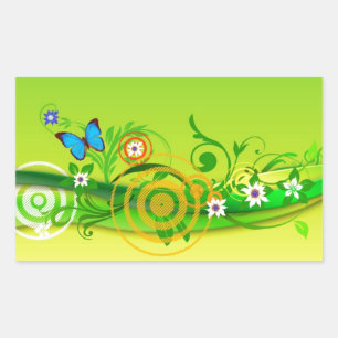 Spring Rectangular Sticker