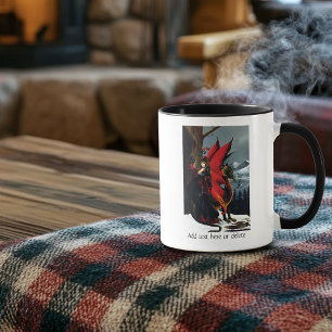 Spring Red Fairy Dragon Mother Nature Fantasy Mug