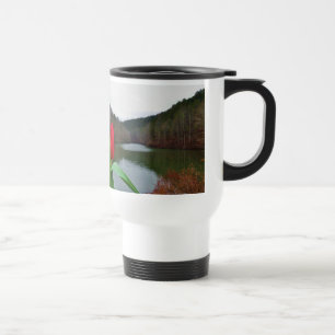 Spring Red Tulip at Lake Arrowhead Travel Mug