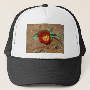 Spring Red Tulip Trucker Hat