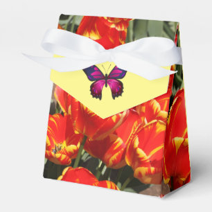 Spring Red Tulips Favour Box