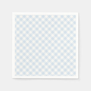 Spring Retro Gingham Powder Blue Napkin