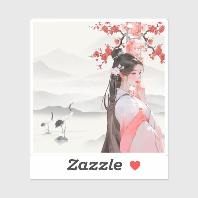 Spring Reverie: Cranes and Plum Blossoms (Sheet)