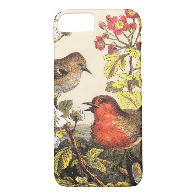 Spring Robin Birds Red Birding Case-Mate iPhone Case (Back)