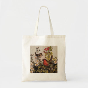 Spring Robin Birds Red Birding Tote Bag